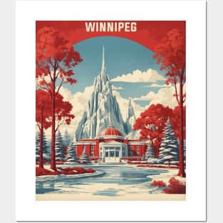 Winnipeg Canada Vintage Retro Travel Tourism Posters and Art